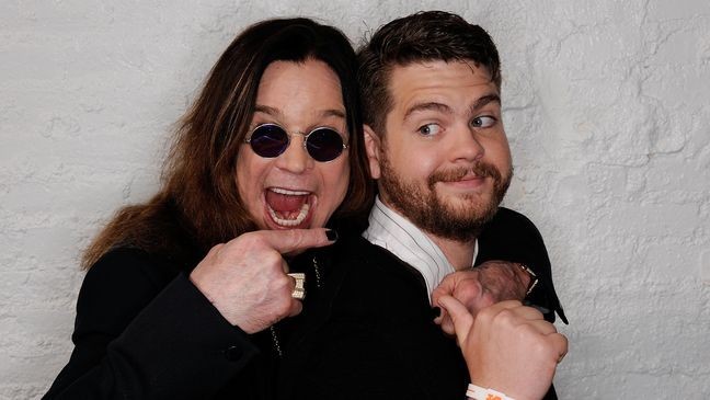 NEW YORK, NY - APRIL 25: (L-R) Ozzy Osbourne and son, producer Jack Osbourne visit the Tribeca Film Festival 2011 portrait studio on April 25, 2011 in New York City. (Photo by Larry Busacca/Getty Images for Tribeca Film Festival)