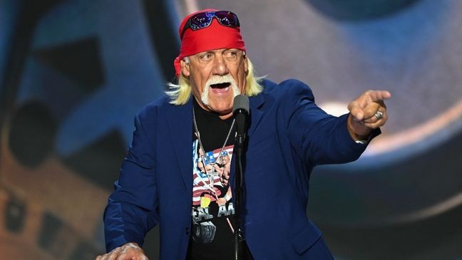 Hulk Hogan has died at the age of 71, reportedly from a cardiac arrest. (Photo by ANDREW CABALLERO-REYNOLDS / AFP) (Photo by ANDREW CABALLERO-REYNOLDS/AFP via Getty Images)
