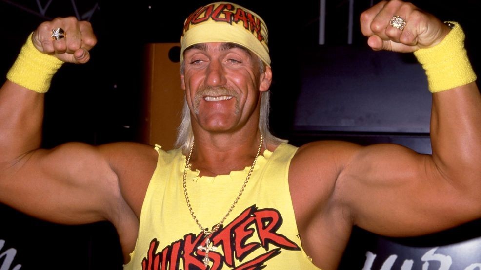 Hulk Hogan was known for his theatrics and charisma, leading to a career outside of WWE. (Photo by Ron Davis/Getty Images)
